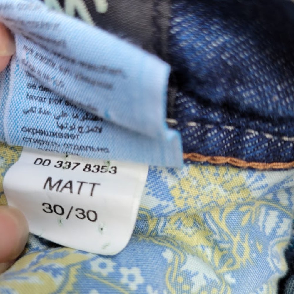 SOLD: Mavi Matt Denim Blue Jeans 30x30 Distressed Nordstrom's Eco Luxury - Picture 6 of 8